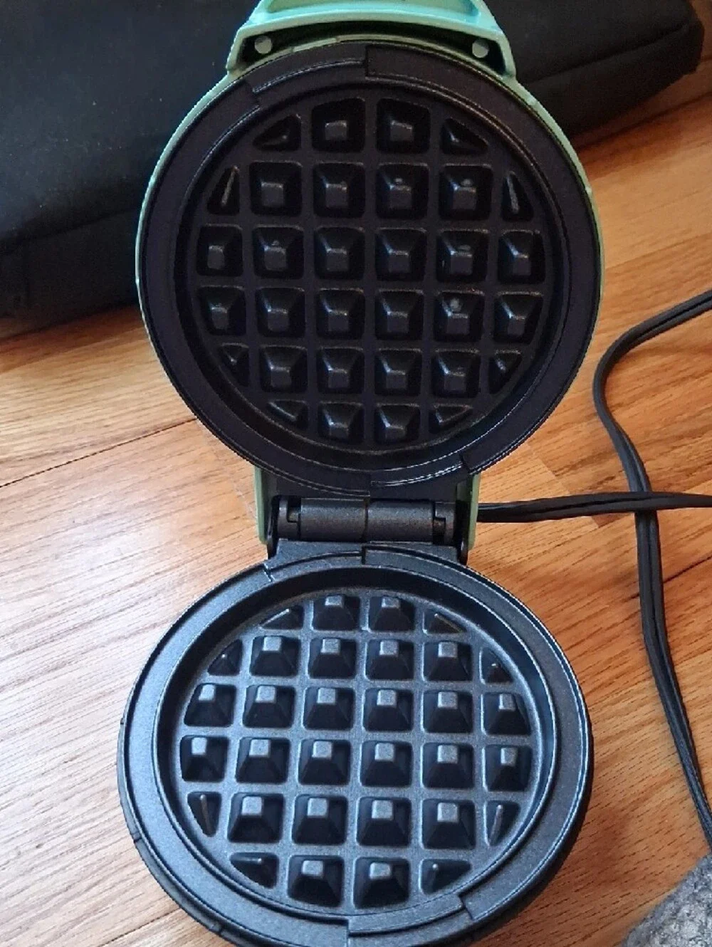 DASH Mini Waffle Maker in Mint Green and Black